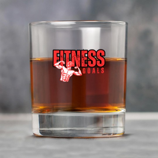 "Fitness Goals Rock Glasses – Motivational Gym Workout