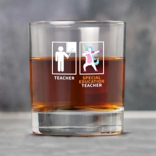 Special education teacher dabbing unicorn Rock Glasses