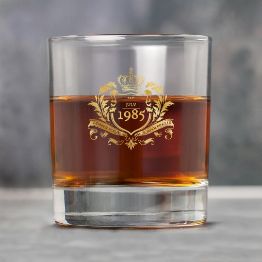 40th birthday Semper Verum - Established 08/1985 Rock Glasses