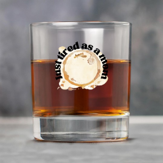 Just Tired as a Mom Coffee Stain Motherhood Design Rock Glasses