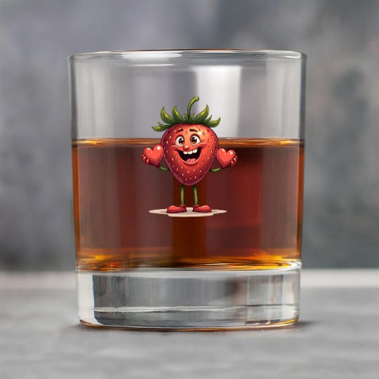 Funny Strawberry Strawberries Fruits Rock Glasses