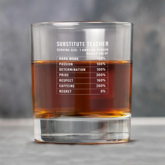 Substitute Teacher School Day Rock Glasses
