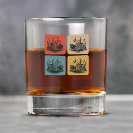 Vintage fishing boat - Maritime Nostalgia Rock Glasses