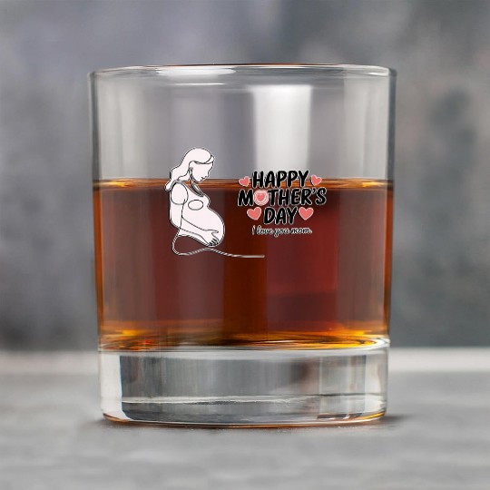 "Happy Mother’s Day – Minimalist Mom Design" Rock Glasses