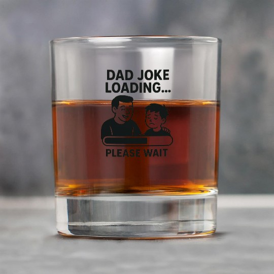 Dad Joke Loading Funny Father's Day Gift Rock Glasses