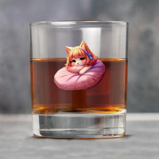 Neko Snoozing Under Sakura Rock Glasses