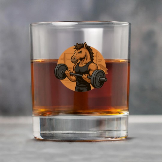 Horsepower Gains – Muscular Gym Horsa Design Rock Glasses