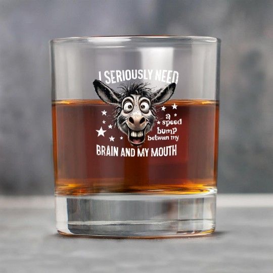 Humorous Eccentric Donkey Illustration Rock Glasses