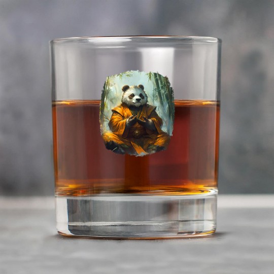 Meditating Panda In The Zen Bamboo Forest Rock Glasses