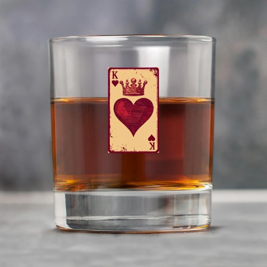 Vintage King of Hearts Rock Glasses