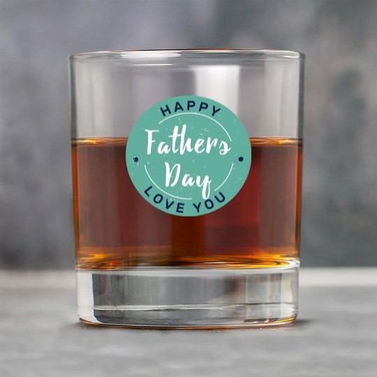 Happy Father’s Day - Love You Circle Design Rock Glasses