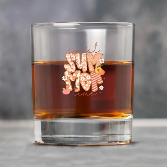 Sweet Summer Time Preppy Peach Rock Glasses