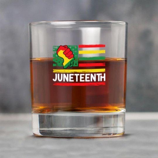 Freedom Day Juneteenth Black And Proud Rock Glasses