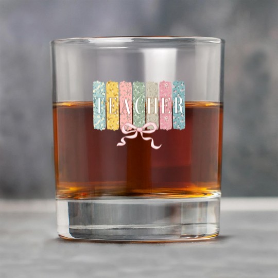 Coquette Teacher Teacher Wildflower Rock Glasses