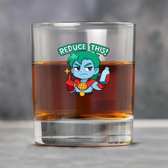 Chibi Style Captain Planet Reduce This!Design Rock Glasses