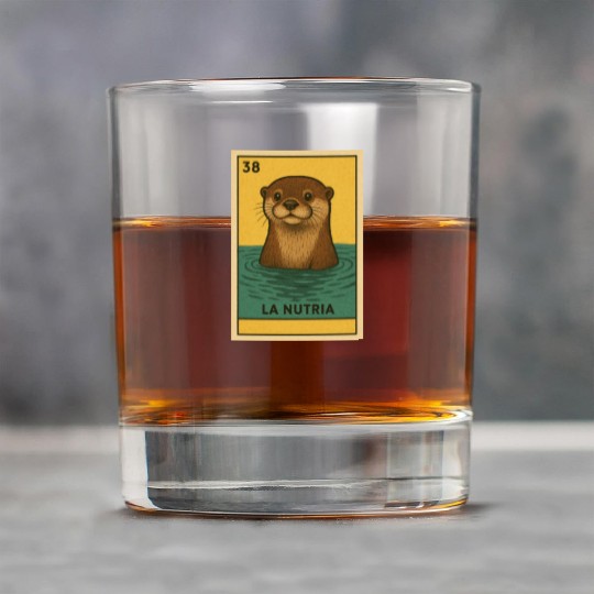 LA NUTRIA - THE OTTER - LA LOTERÍA Rock Glasses