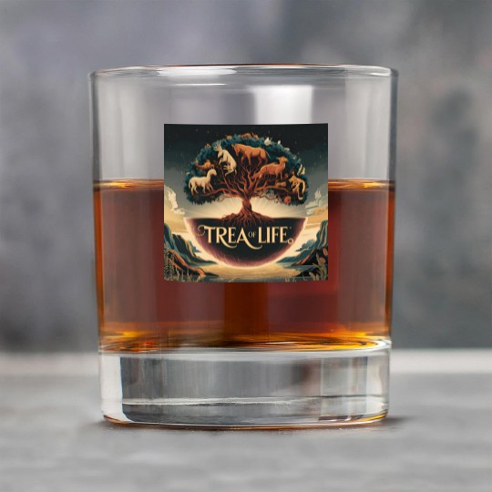 Sacred Tree of Life Rock Glasses