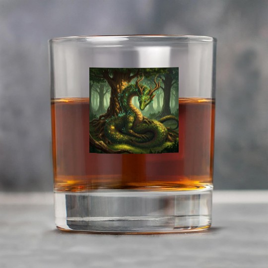 Enchanted Forest Serpent Design Rock Glasses