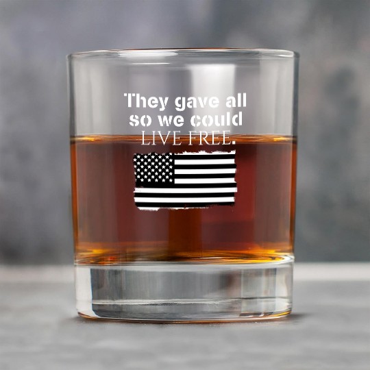They gave all so we could live free Veteran Day Rock Glasses