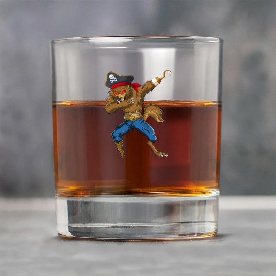Dabbing Werewolf Pirate Halloween Pirate Rock Glasses