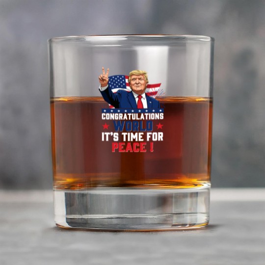 Congratulations world, It's time for peace! Rock Glasses
