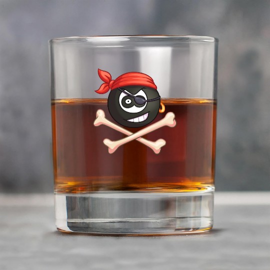 8-Ball Pirate (Pocket) (Jolly Roger style) Rock Glasses