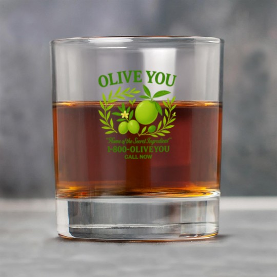 Olive You Cute Vintage Pun Graphic Rock Glasses