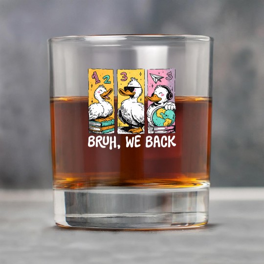 Bruh We Back Silly Goose Back to School Rock Glasses