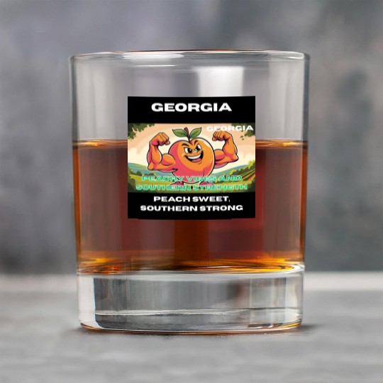 Georgia Peach State Art Rock Glasses