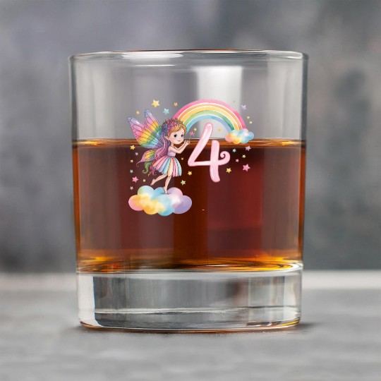 Magical Rainbow Fairy Elf 4th Birthday Girl Rock Glasses