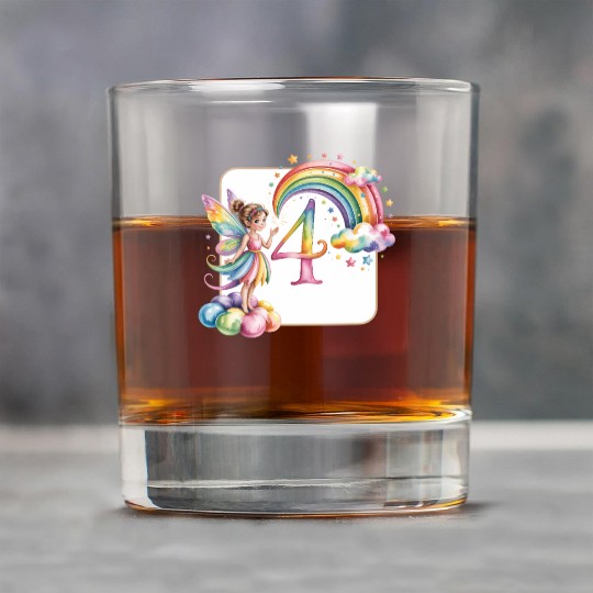Magical Rainbow Fairy Elf 4th Birthday Girl Rock Glasses