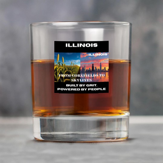 Illinois Midwest Mosaic Art Rock Glasses