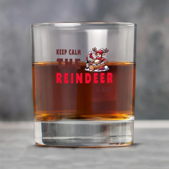 Keep Calm, The Reindeer Is here Rock Glasses