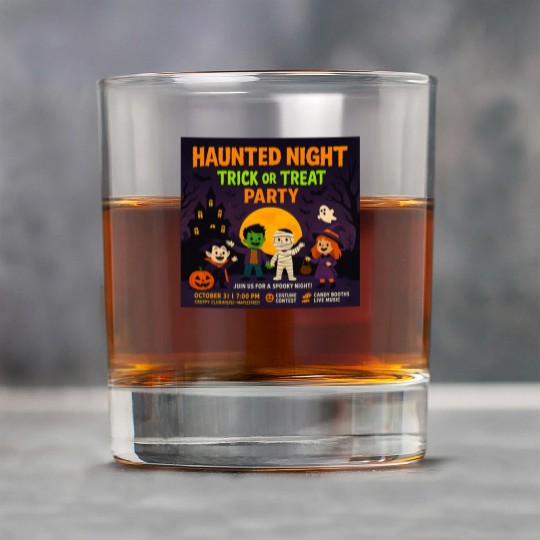 Halloween Haunted Night Trick or Treat Party Rock Glasses
