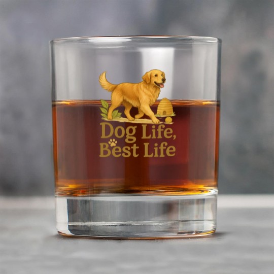 Dog Life Best Life – Golden Retriever Art Rock Glasses