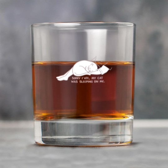 Sorry I'M LATE, MY CAT WAS SLEEPING ON ME." Rock Glasses