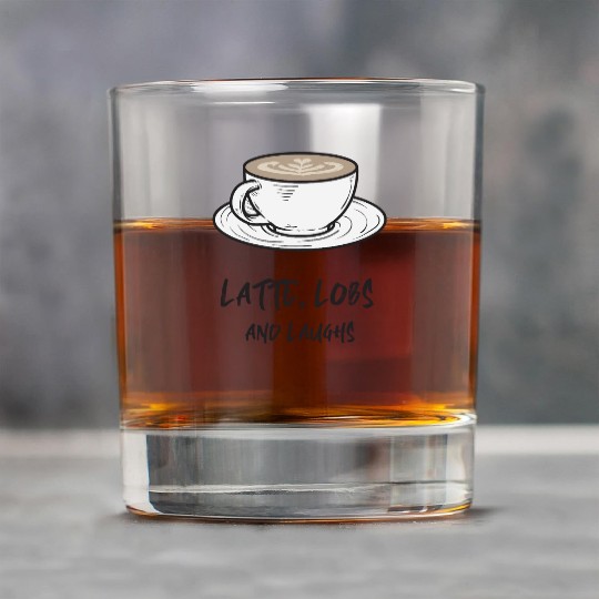 Latte, Lobs and Laughs - Pickleball Coffee Rock Glasses