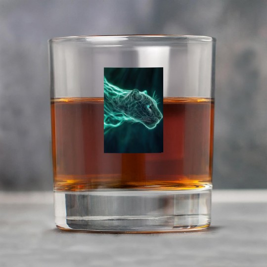 Neon Jaguar Spirit Form Rock Glasses