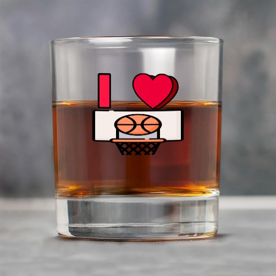 I LOVE BASKETBALL #2 Rock Glasses