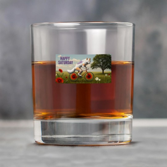 A striking anthropomorphic white wolf  Rock Glasses