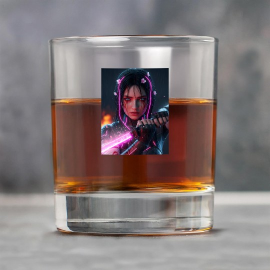 Cyberpunk Samurai Girl Rock Glasses