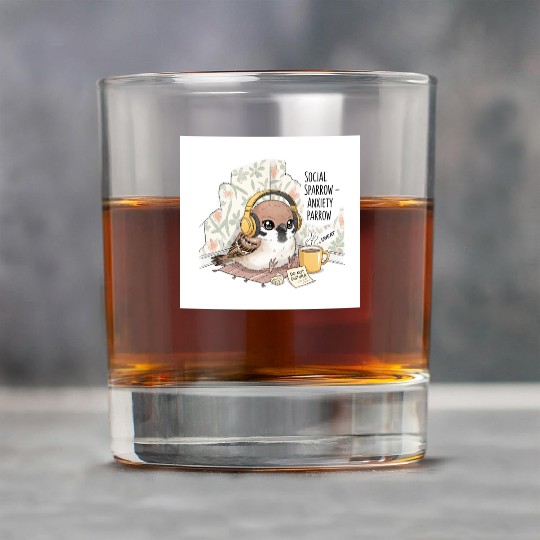 "Social Sparrow – Anxiety Parrow" Rock Glasses
