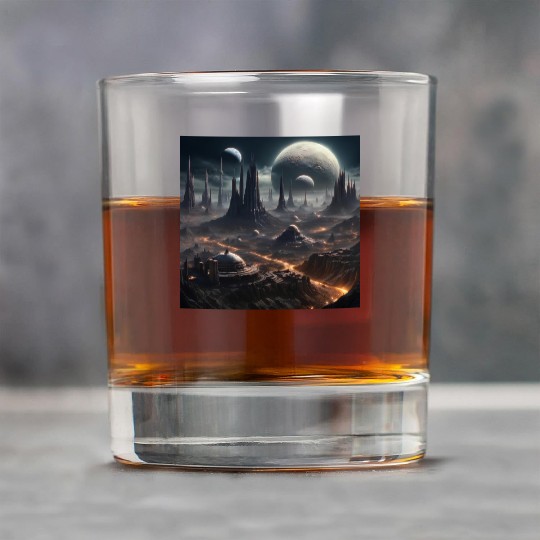 Dark World: Alien Planet Landscape Rock Glasses