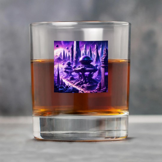 Futuristic Sci-FI Fantasy Alien Planet Rock Glasses