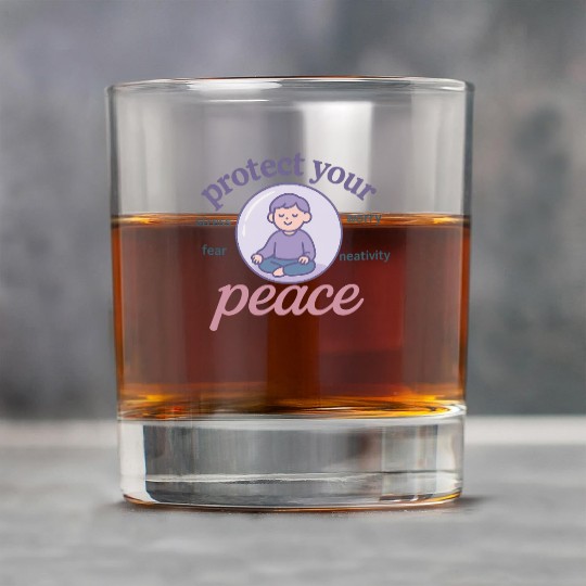 Serene Peaceful Meditation Design Rock Glasses