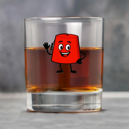 Whimsical Red Lamp Character Design Rock Glasses