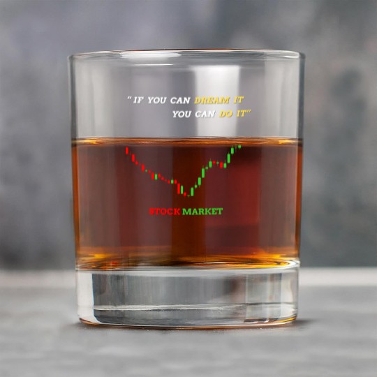Inspirational Stock Market Growth Quote Rock Glasses