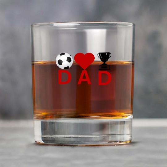 Soccer Love Dad Crown Design – Father’s Day Gift Rock Glasses