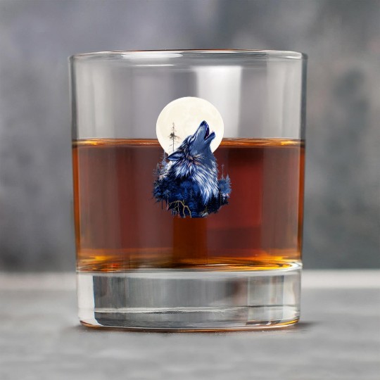 Lunar Howl Forest Mythical Wolf Rock Glasses