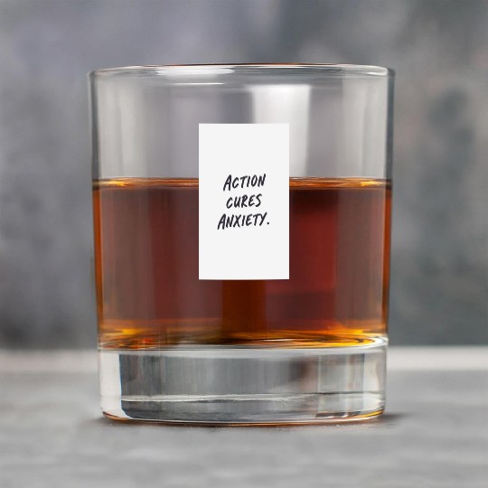 Empowering Action Anxiety Rock Glasses